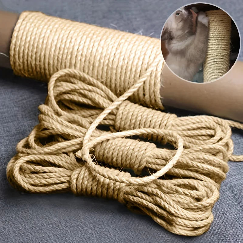 Corda de Sisal Natural para Gatos para Arranhador DIY 33 Pés - Imagem 2