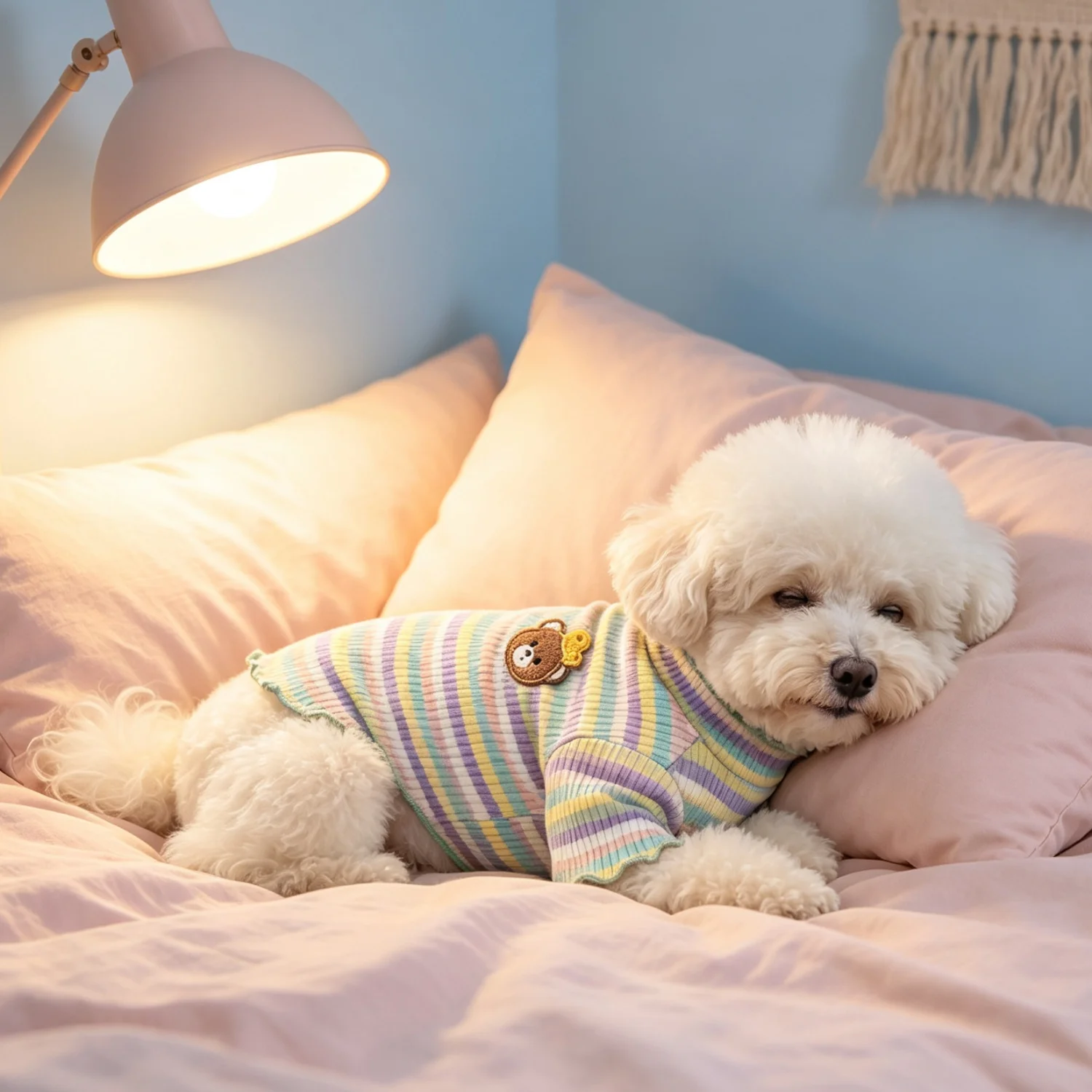 Camisa de Tricô para Cães com Gola Alta e Bordado de Urso - Image 3