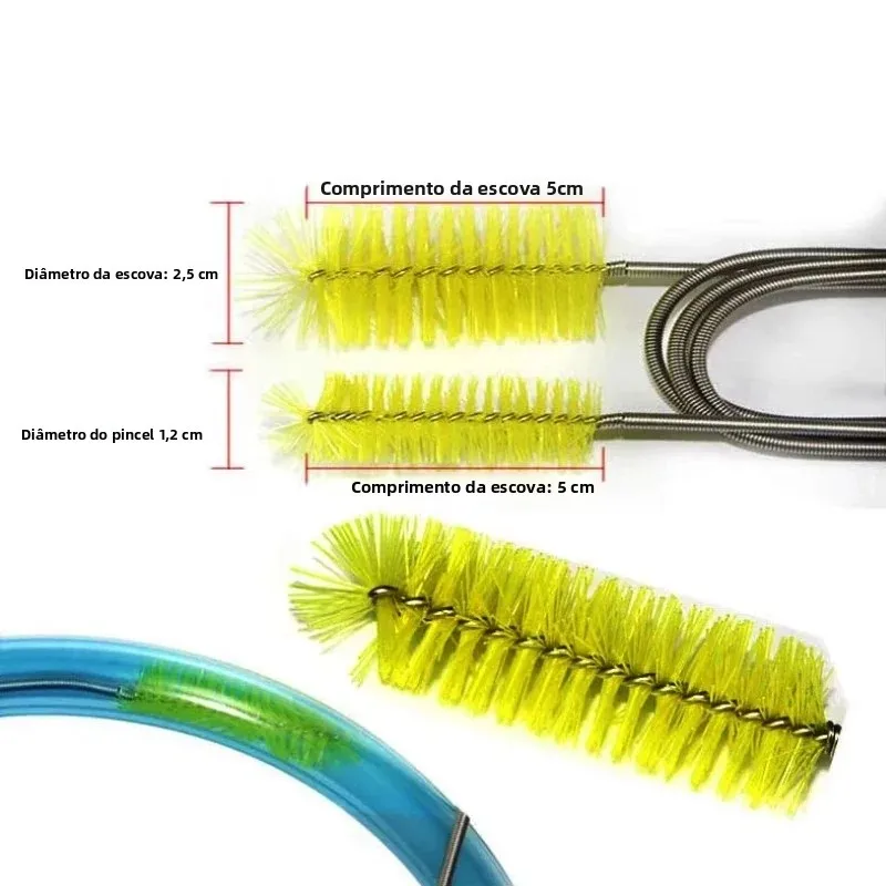 Escova de Limpeza para Aquário de Aço Inoxidável com Cabeça Dupla - Imagem 3