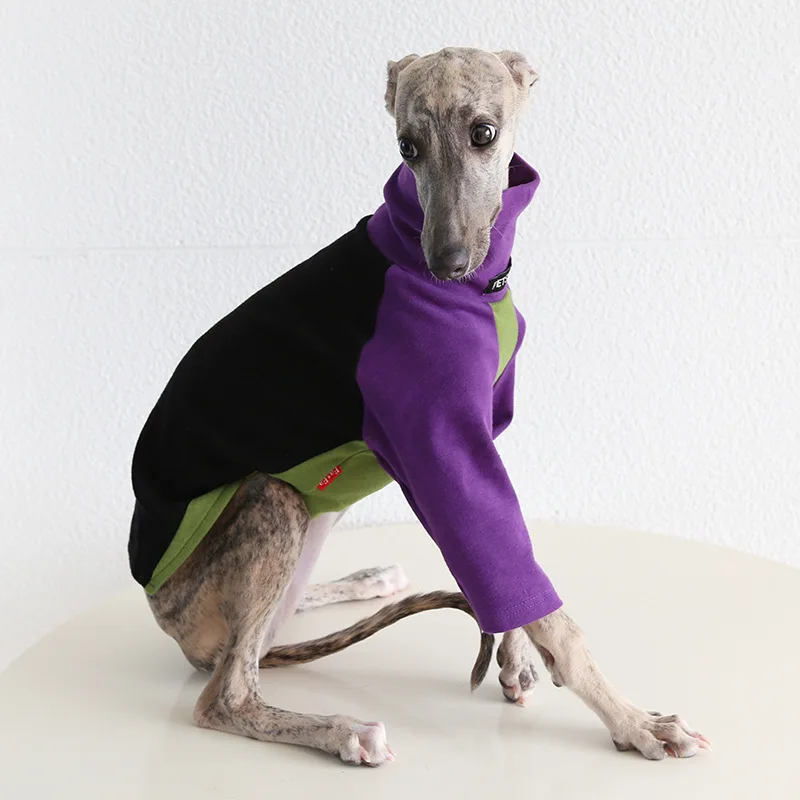 Suéter de Lã para Cães Galgos Gola Alta Preto - Imagem 2
