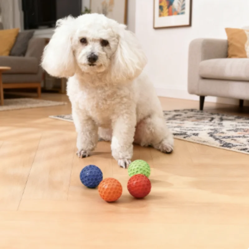 Bola de Borracha para Cães de Todos os Portes com Textura para Limpeza Dental - Imagem 5