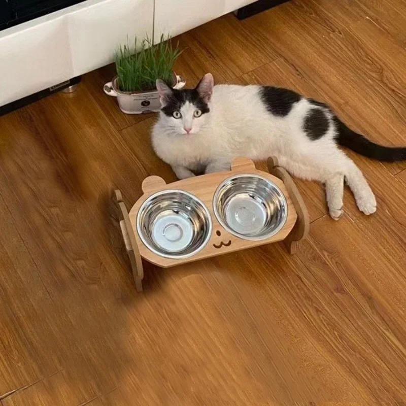 Comedouro Duplo para Gatos e Cães com Base Estável Antiderramamento - Imagem 5