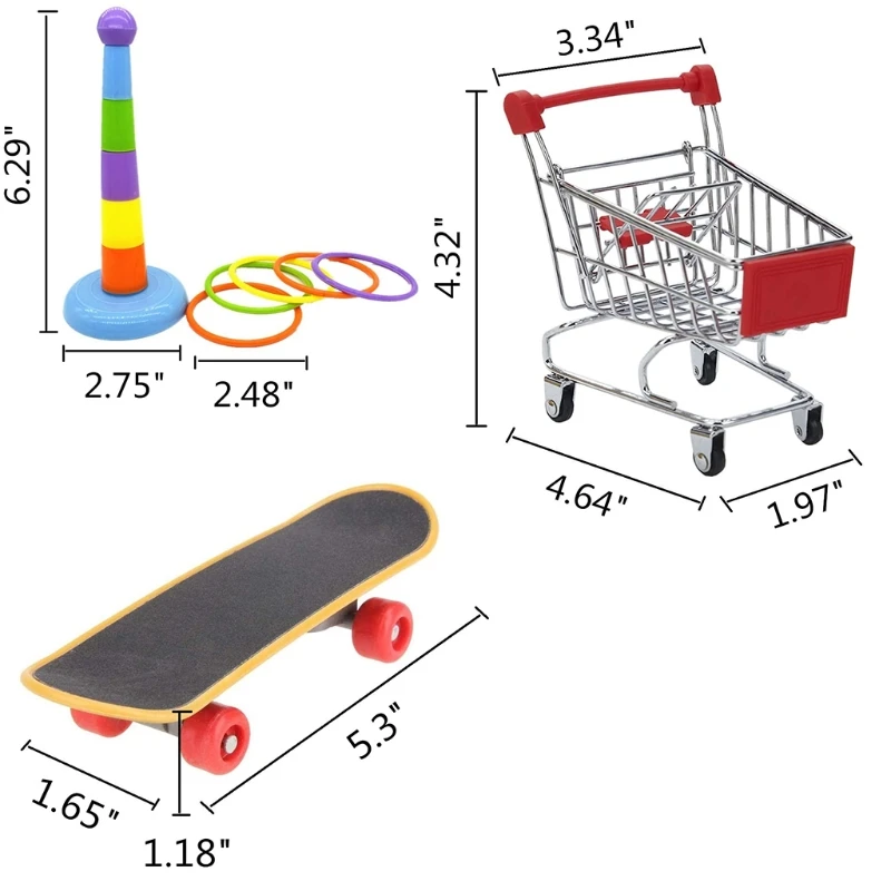 Brinquedos para Pássaros Kit com 4 Peças Plástico e Metal - Imagem 6