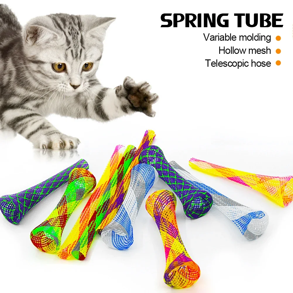 Brinquedo Mola para Gatos com 10 Peças Coloridas - Imagem 4