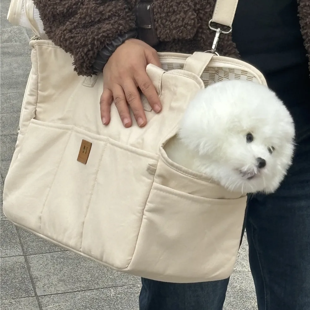Bolsa de Ombro para Cães e Gatos de Lona com Base Rígida - Image 3