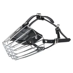 focinheira de metal ajustável para cães