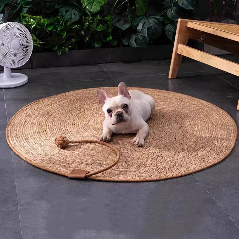 tapete arranhador para gatos de rattan