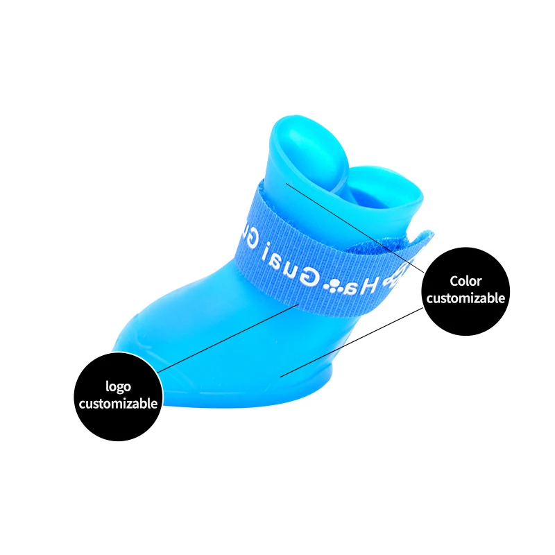Sapato de Chuva para Cães e Gatos de Silicone Antiderrapante - Imagem 6
