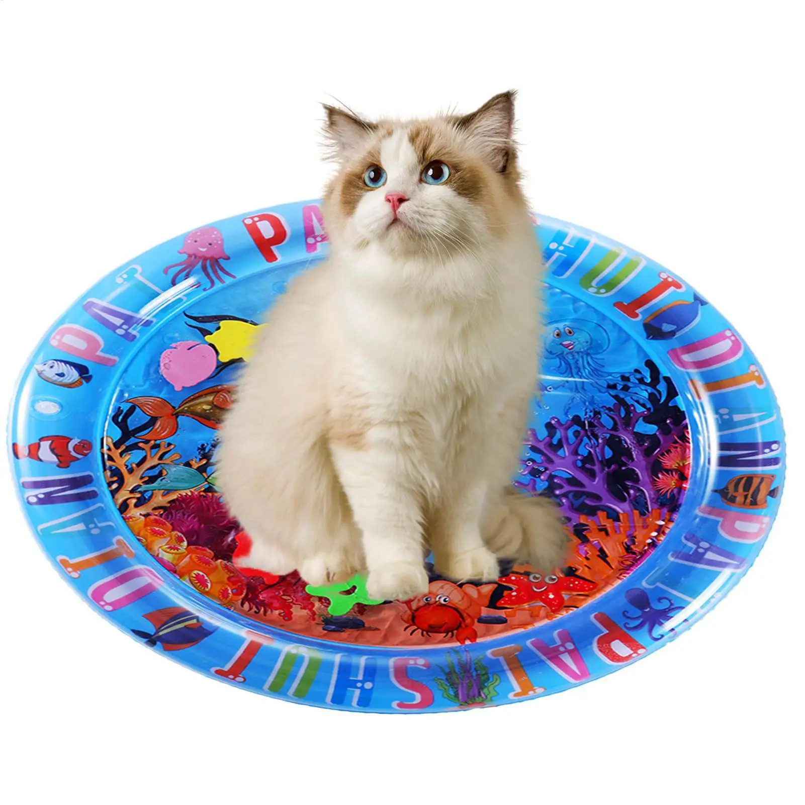 Tapete de Água Inflável para Cães e Gatos Tema Oceano - Image 2