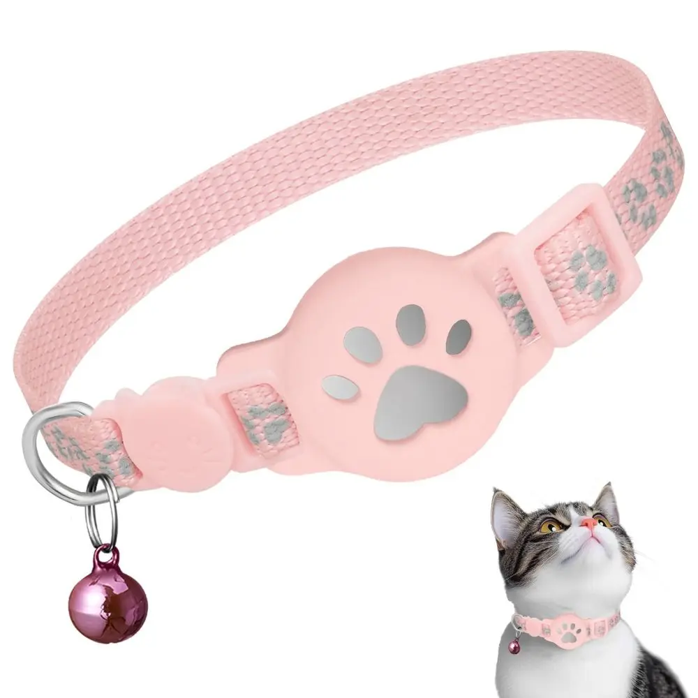 Coleira para Gatos com Suporte AirTag Ajustável e Faixa Refletiva - Imagem 2