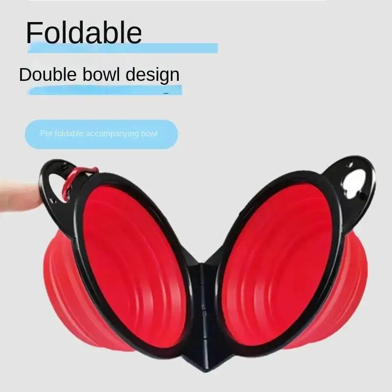 Tigela Dobrável 2 em 1 para Cães de Silicone com Alimentador Lento - Imagem 5
