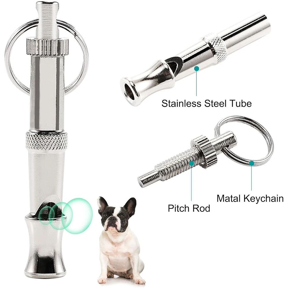 Apito Ultrassônico para Cães Ajustável em Aço Inoxidável - Imagem 3