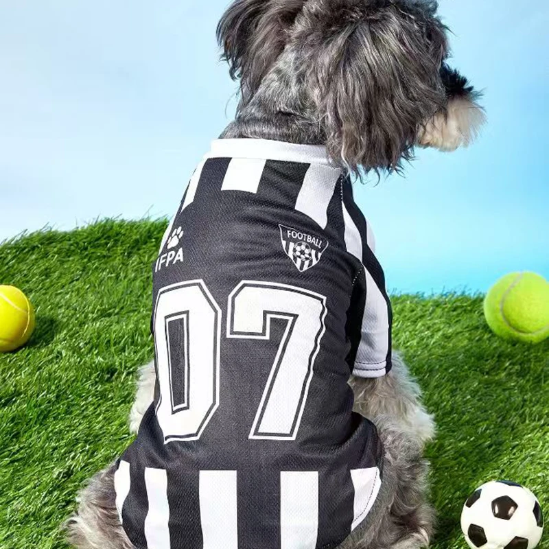 Camisa de Basquete para Cães de Poliéster Respirável Preta - Imagem 4