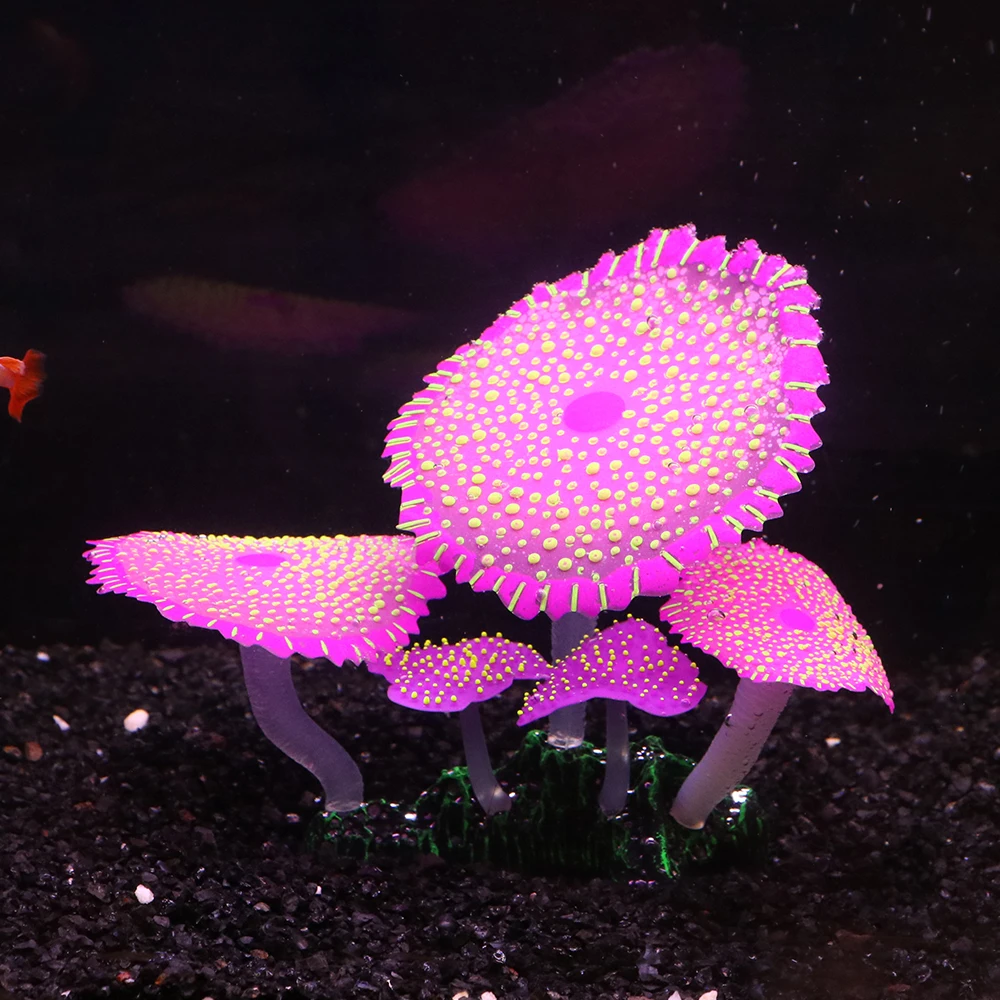 Decoração de Aquário com Plantas de Silicone Fluorescente e Ventosas - Imagem 5