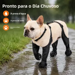 botas de chuva para cães com sola antiderrapante