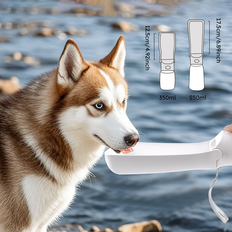 Garrafa de Água Dobrável para Pets 350ml para Passeio - Imagem 4