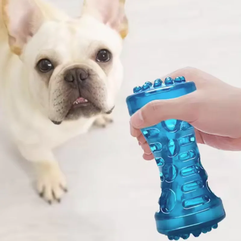 Brinquedo Osso para Cães de Borracha Resistente para Interagir - Imagem 2