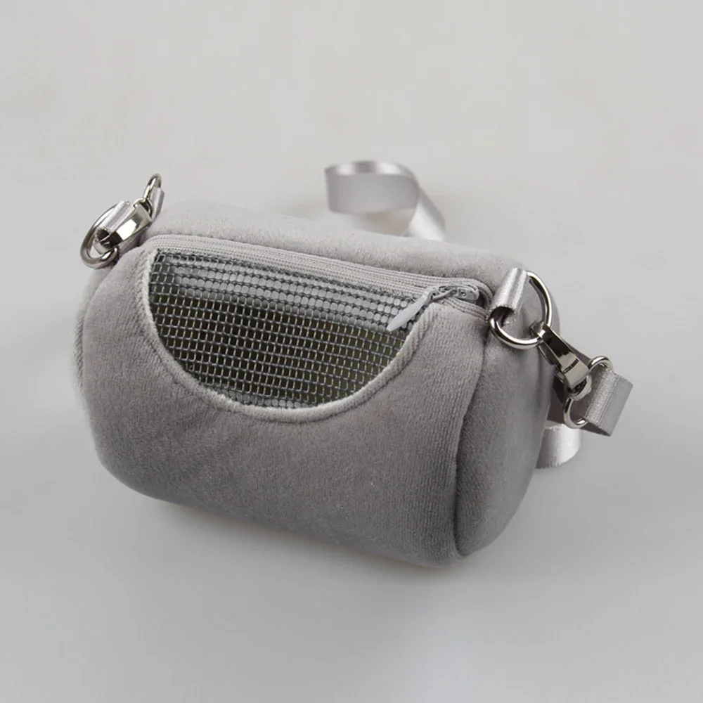 Mochila para Hamster de Lã de Diamante Cinza 11x7,5x7,5 cm para Viagem - Imagem 2