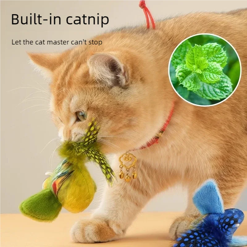 Brinquedo Interativo para Gatos Pássaro de Simulação com Som - Imagem 3