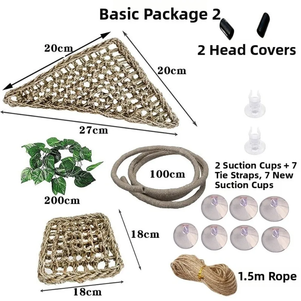 Kit Trepadeira para Répteis de Rattan com Ventosas para Terrário - Image 6