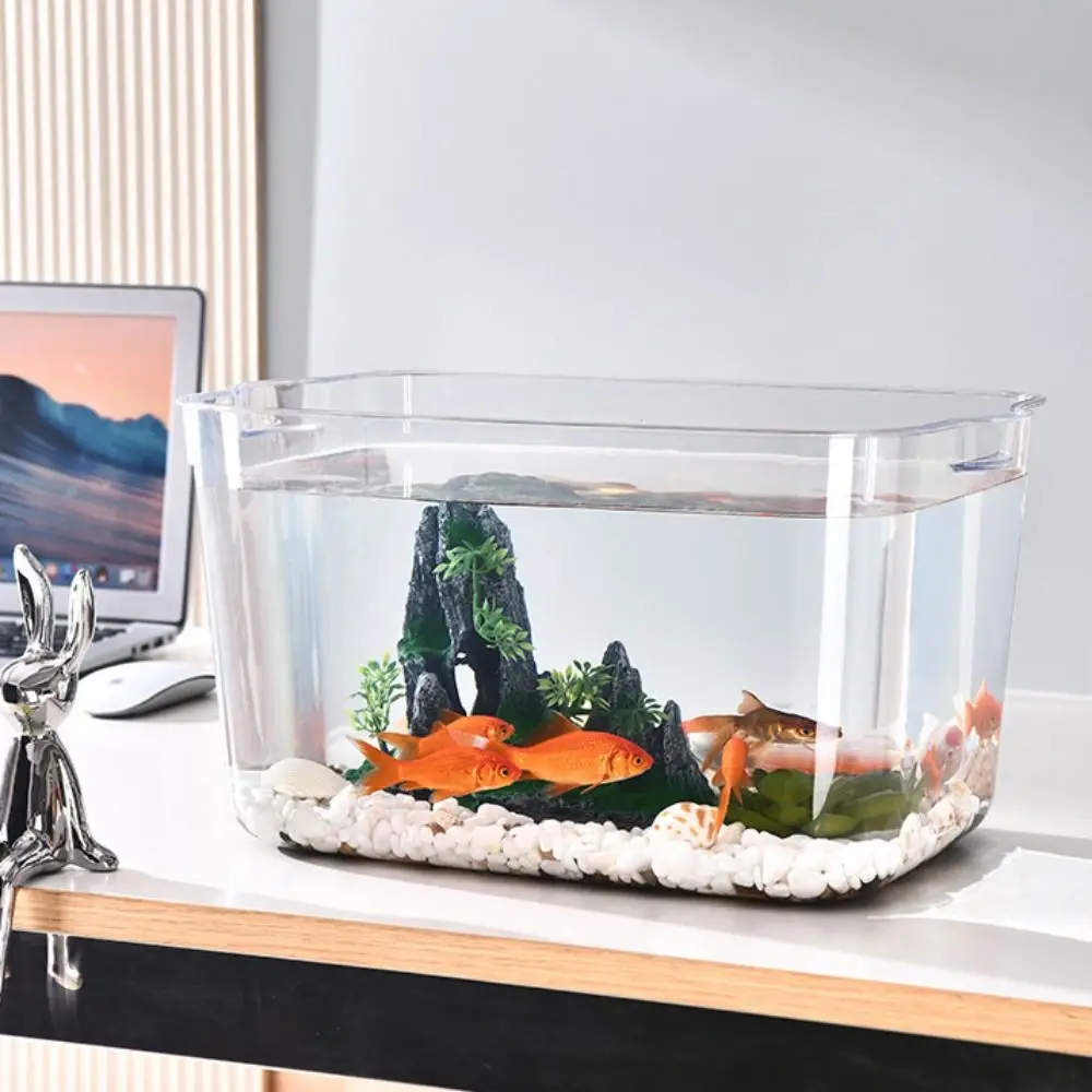 Aquário de Plástico Transparente para Peixes e Tartarugas - Imagem 5