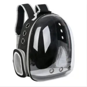 mochila para transporte de cães e gatos transparente