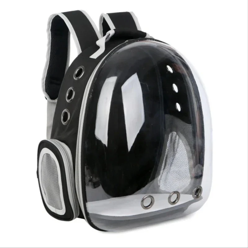 mochila para transporte de cães e gatos transparente