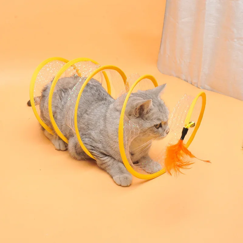 Túnel para Gatos Dobrável Tipo S com Bolinhas e Crinkle - Image 6