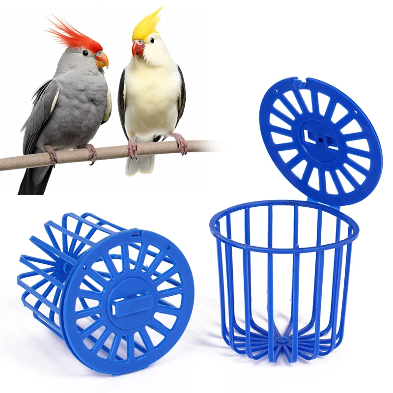 Comedouro para Pássaros de Plástico Azul com Encaixe na Gaiola - Imagem 4