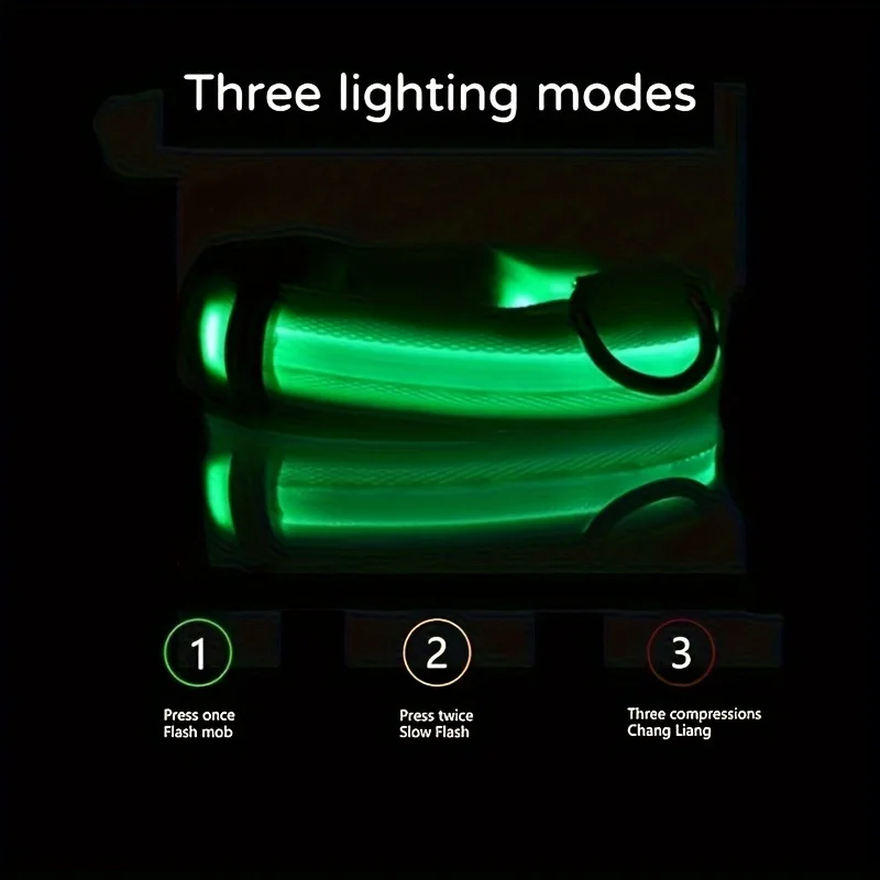 Coleira LED para Cães Pequenos e Médios com Faixa Refletiva - Imagem 6