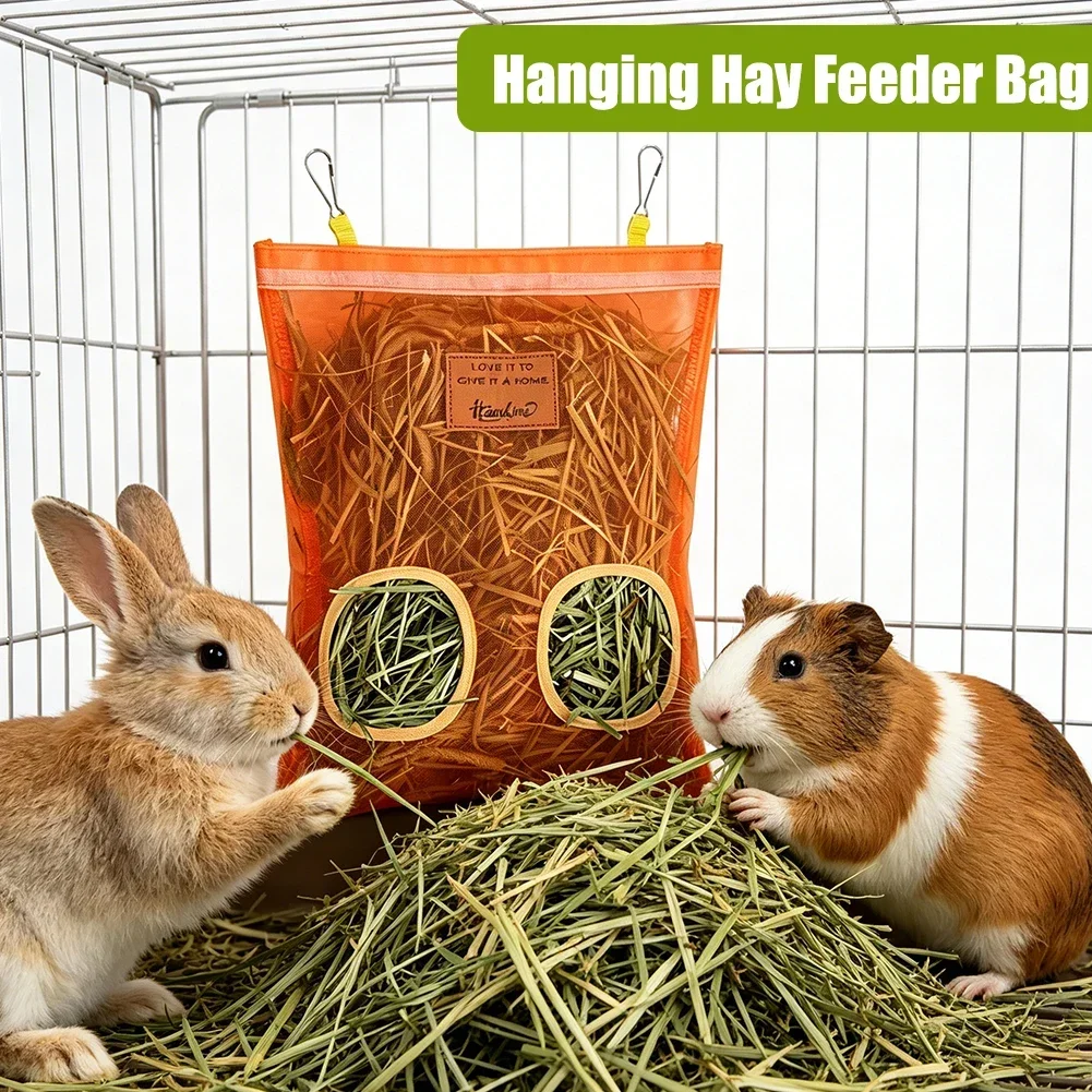 Saco de Feno para Coelhos e Porquinhos-da-Índia 2 Furos com Fixação em Gaiola - Imagem 5