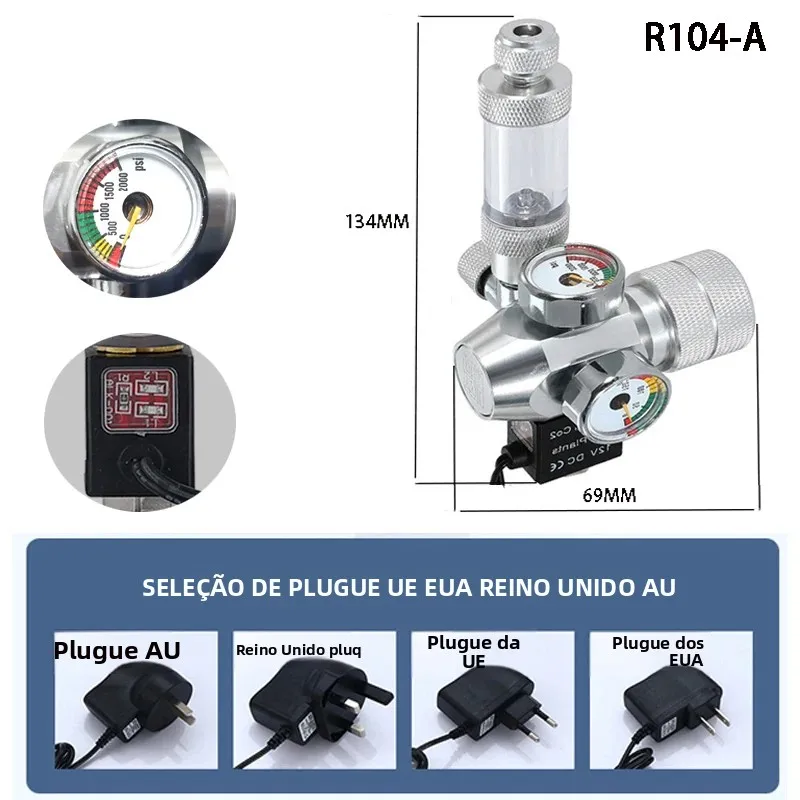 Regulador de CO2 para Aquário com Válvula Eletromagnética - Imagem 3