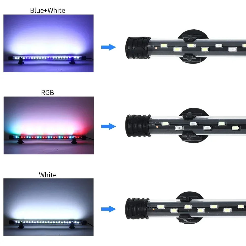 Luz LED para Aquário Submersível Alumínio AC 100v~240v - Imagem 3