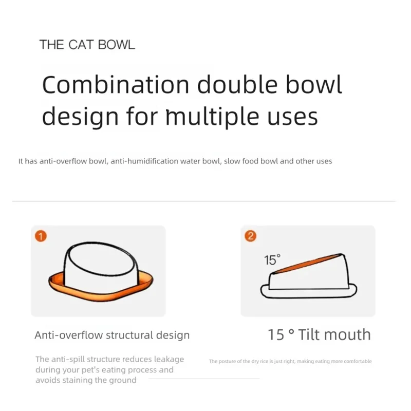 Tigela Inclinada para Gatos em Aço Inoxidável com Base Antiderrapante - Imagem 3