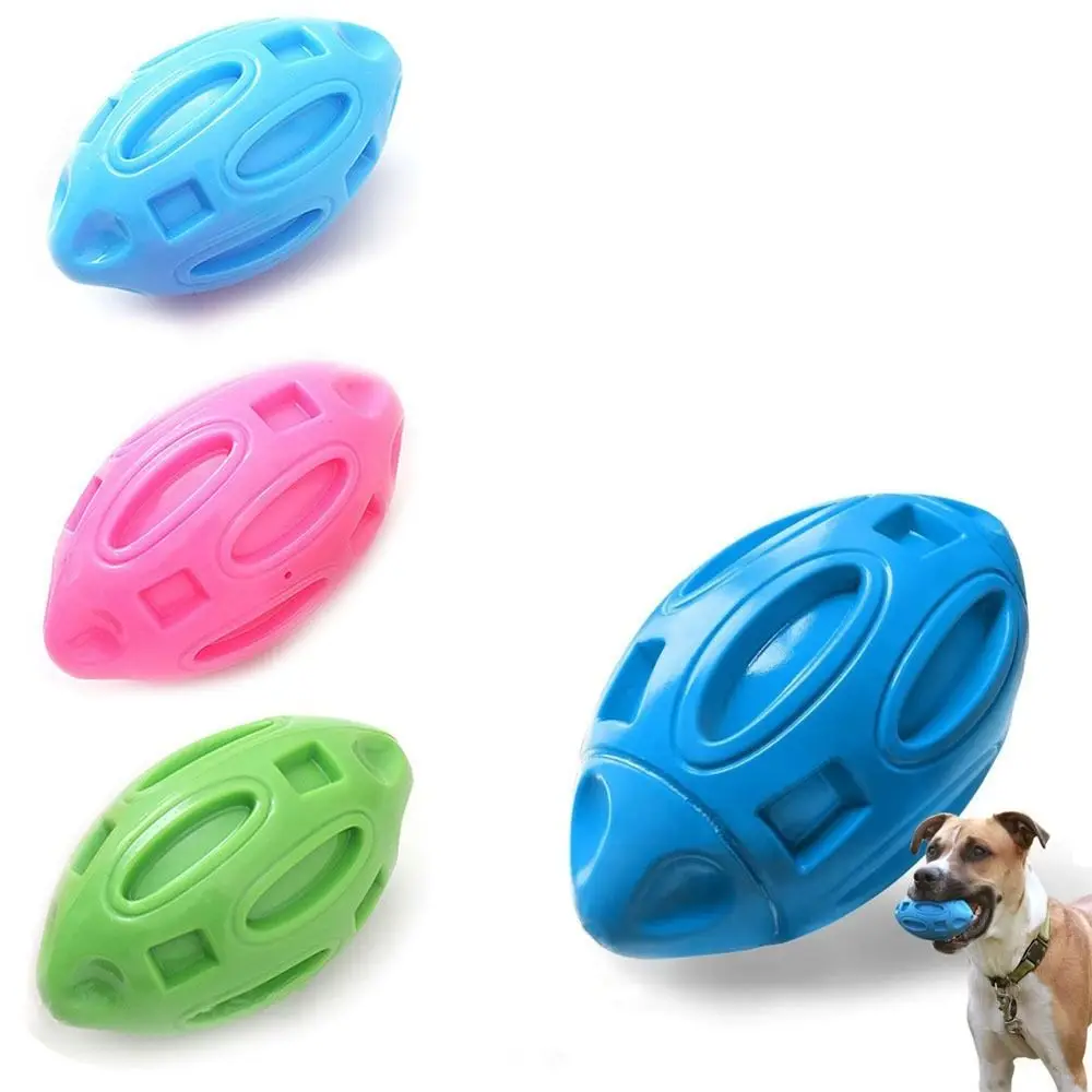 Bola de Rugby Squeaky para Cães Grandes de Borracha com Som - Imagem 3
