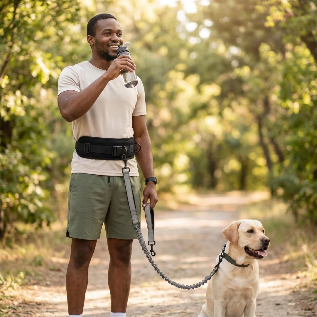 Coleira Bungee para Cães com Cinto Lombar e Faixa Refletiva - Imagem 3