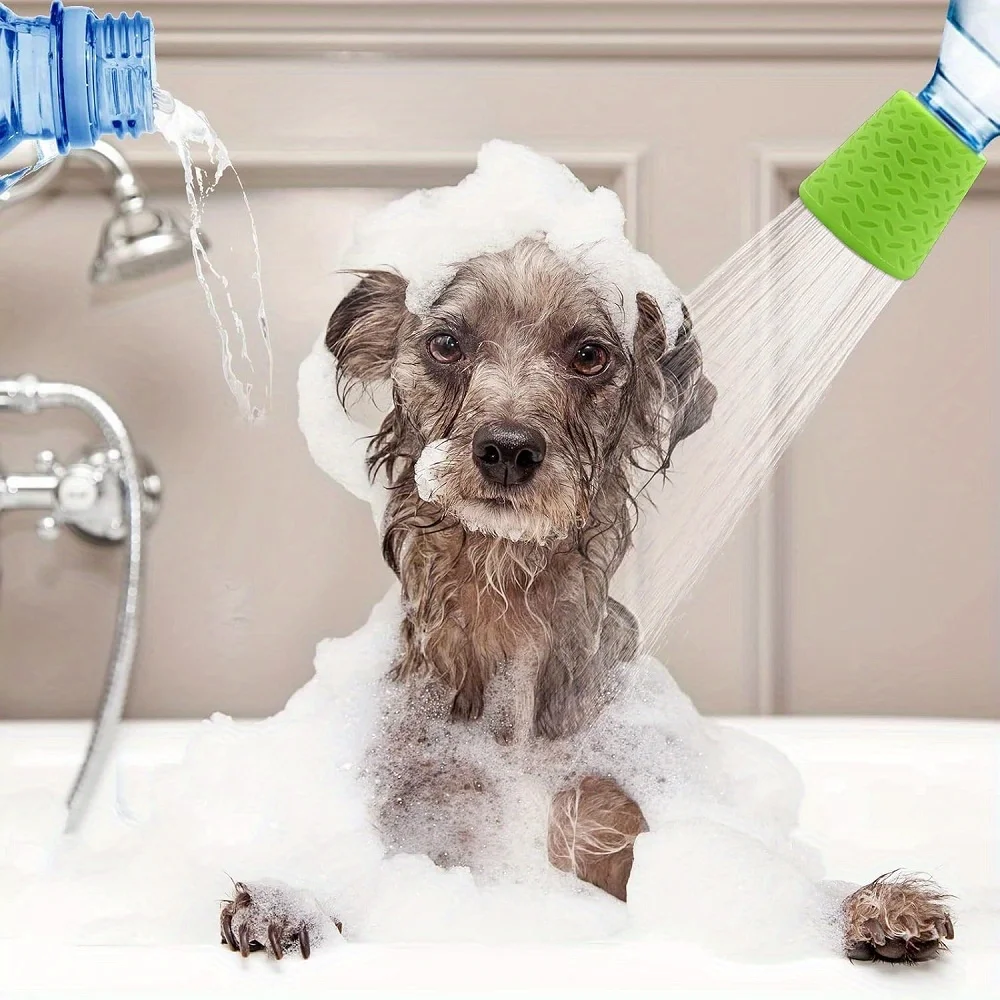 Chuveiro Portátil para Cães e Gatos de Silicone Ajustável - Imagem 2