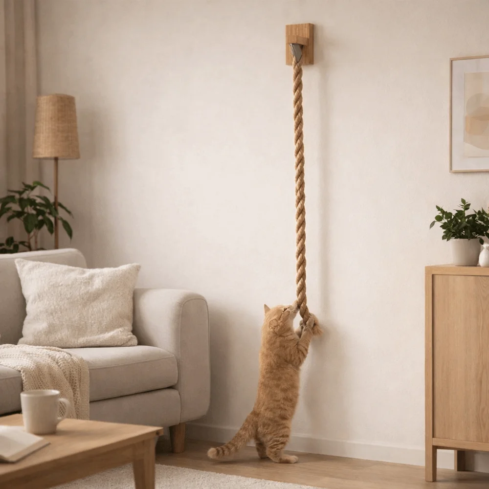 Corda de Sisal para Gatos 130 cm para Arranhar e Economizar Espaço - Image 5