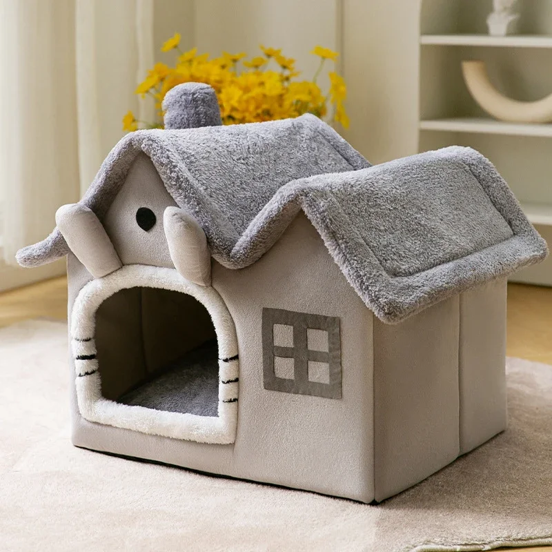 Cama Toca para Gatos e Cães Pequenos Dobrável Madeira - Image 6