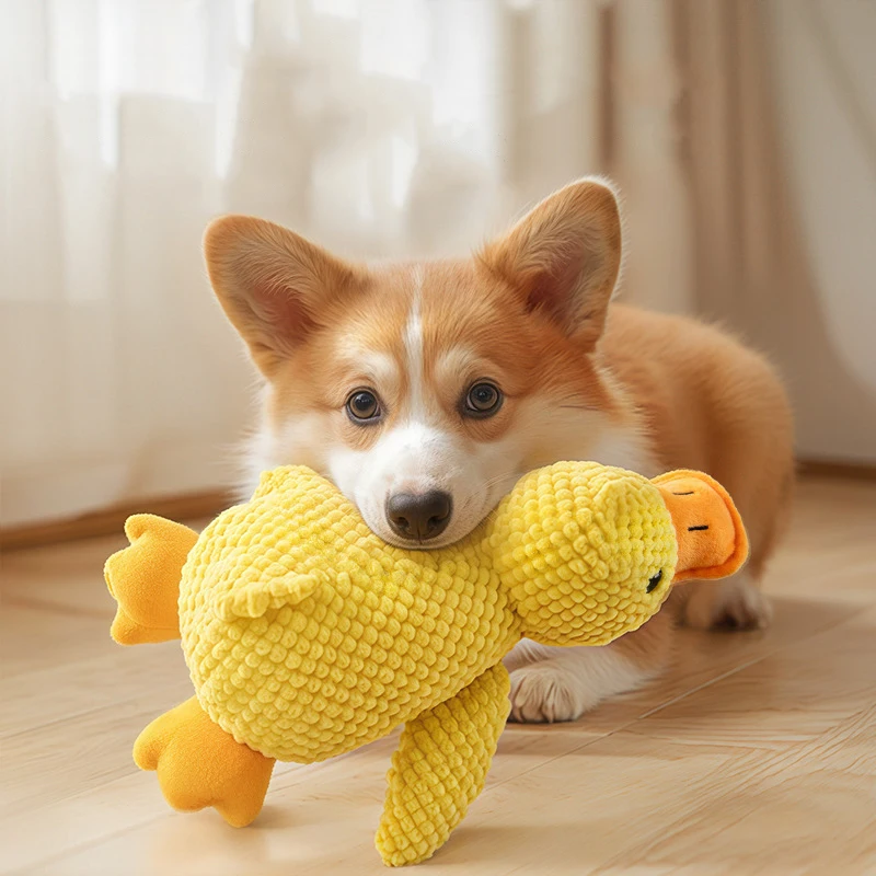 Brinquedo Molar para Cães Pequenos Pato Amarelo Interativo - Imagem 4
