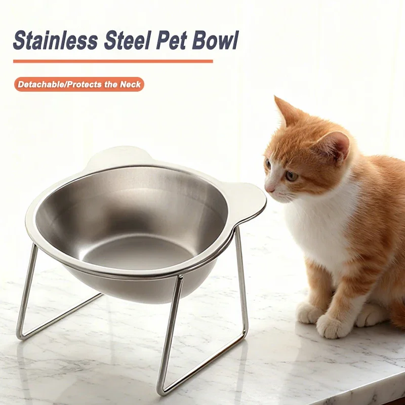 Comedouro Elevado para Cães e Gatos de Aço Inox 304 com Inclinação - Image 2