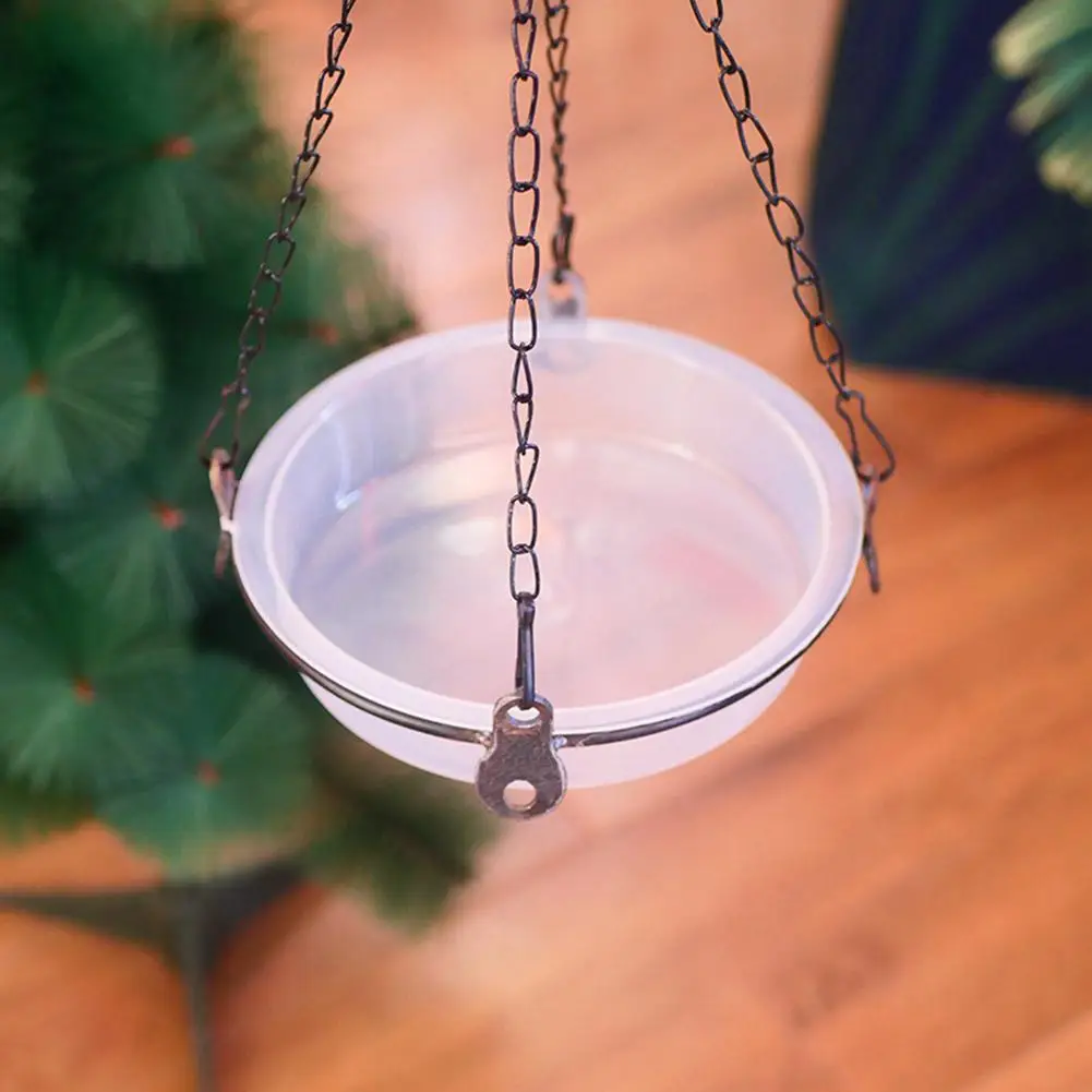 Comedouro Circular para Pássaros Transparente de PP 18 cm - Imagem 4