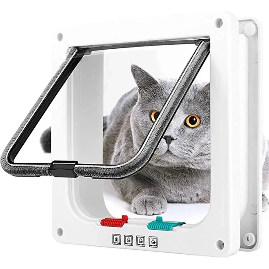 Porta para Gatos com Trava de 4 Vias para Portas Internas - Imagem 2