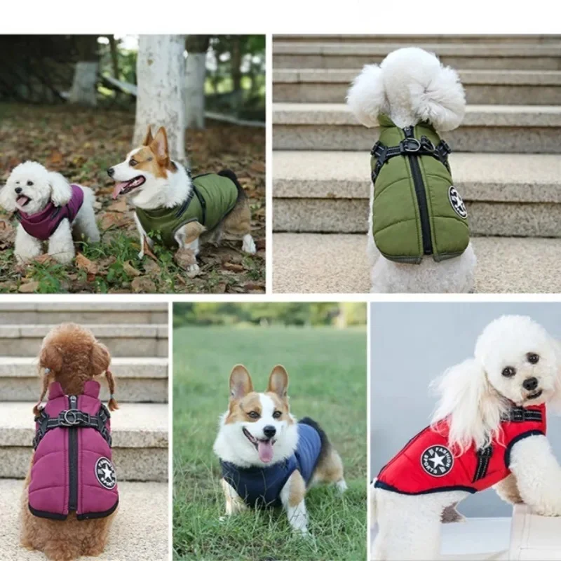 Jaqueta para Cães com Arnês Impermeável para Inverno - Imagem 4