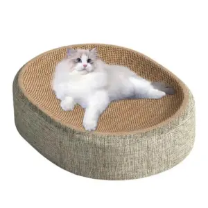 arranhador para gatos oval de sisal trançado