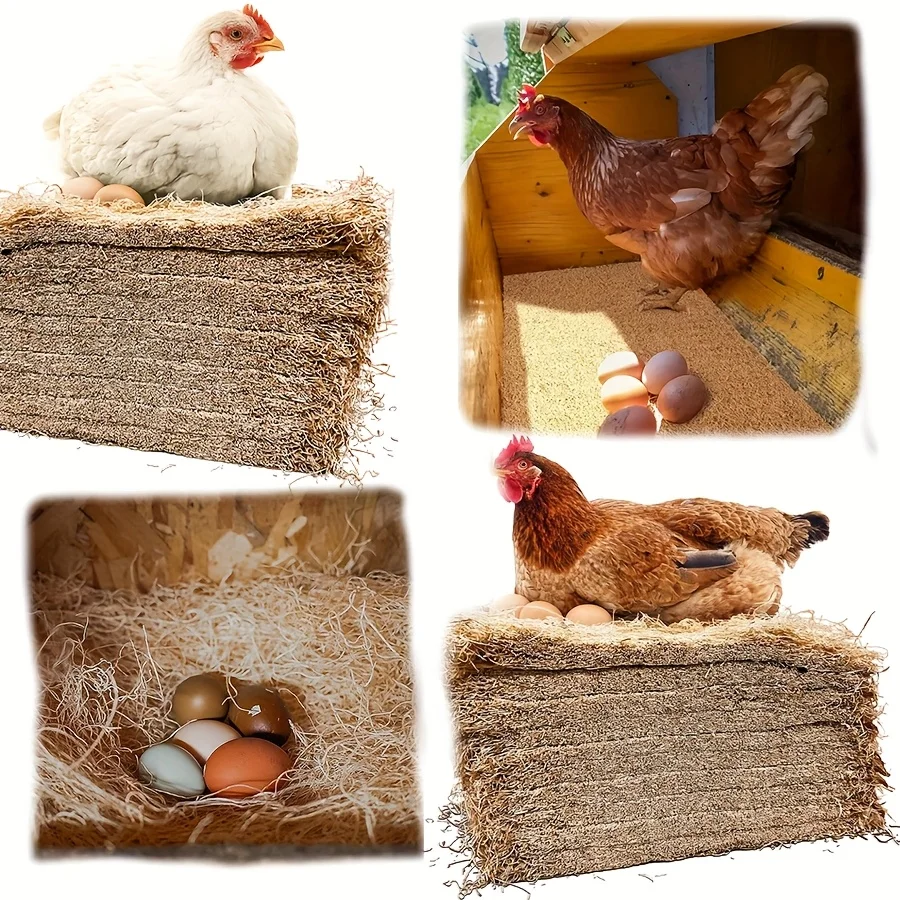 Tapete de Fibra de Coco para Ninho de Pássaros e Coelhos 5 Peças - Imagem 2