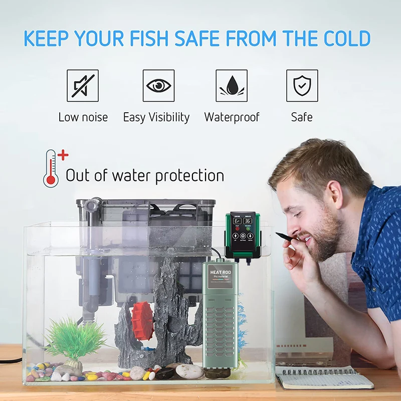 Aquecedor Submersível para Aquário com Display LCD e Temperatura Ajustável - Imagem 6