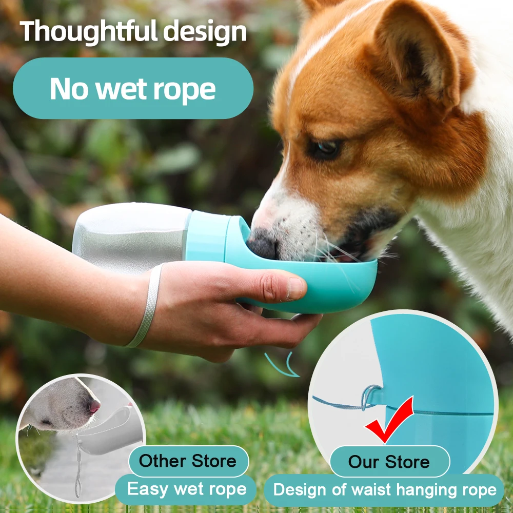 Garrafa de Água Portátil para Cães e Gatos com 300ml à Prova de Vazamentos - Imagem 5