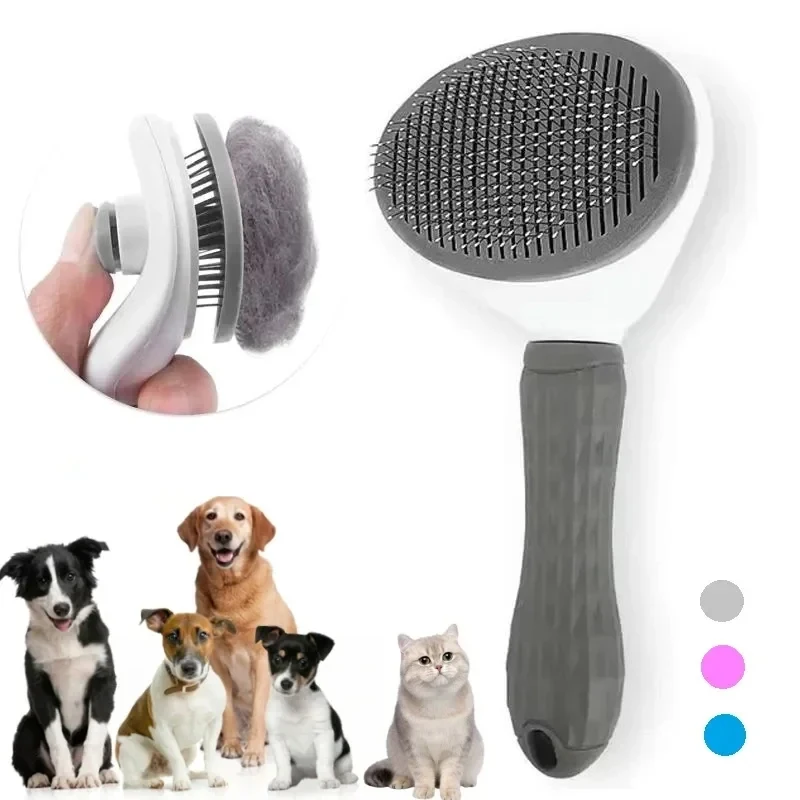 escova autolimpante para cães e gatos