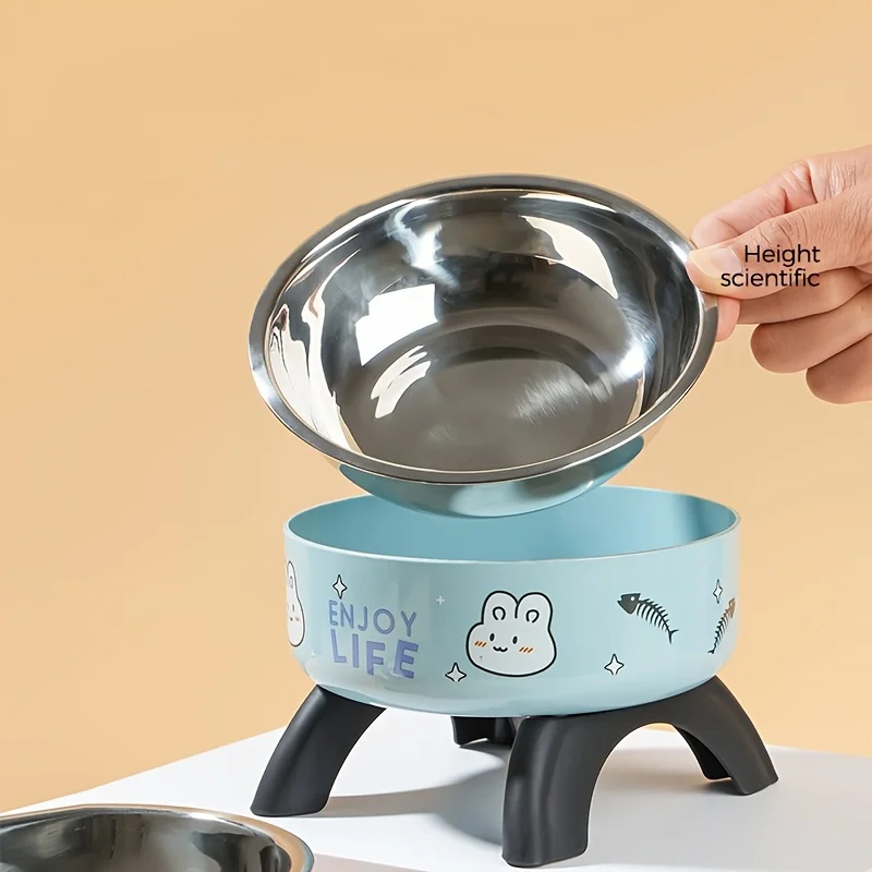 Tigela para Cães e Gatos de Aço Inoxidável com Design de Coelho Anti-Tombamento - Image 4
